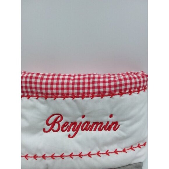 Pottery Barn Kids Benjamin Red Car Christmas Tree Gifts Holiday Stocking Quilted - Picture 2 of 11